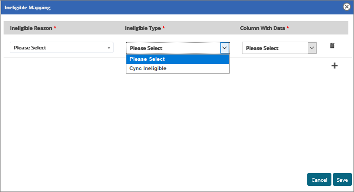  Ineligible Mapping - Select Ineligible 